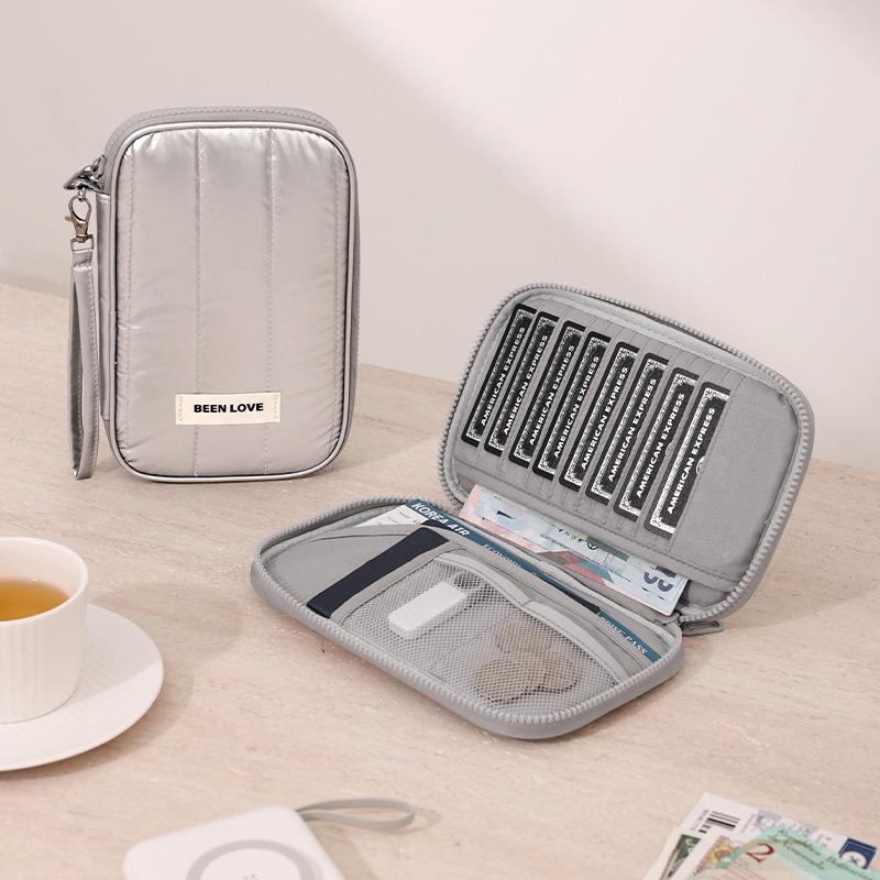 New Anti-Skimming Passport Holder with Large Capacity Compartments Portable Travel Organiser for Documents and Bank Cards