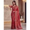 Premium Crap Silk Digital Ajrak Print Saree