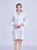 Women's Long-Sleeved White Lab Coat for Medical, Nursing, and Laboratory Use