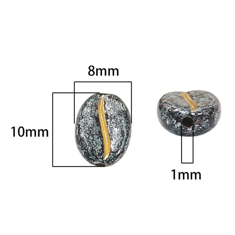 Handgemachtes Armband Perlen 8x10mm Acryl Kaffeebohnen Lose Perlen Handgemachtes DIY Zubehör Perlen Armband Schnüre Trennperlen