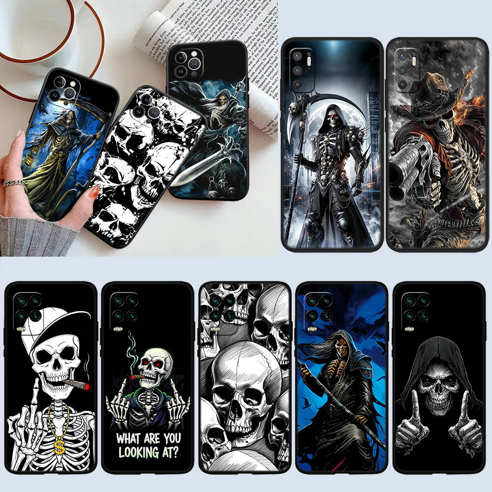 Skeleton Skull Shockproof Phone Case for iPhone 6 6s 7 8 11 12 13 14 15 16 17 16E XS Pro Max XR X SE Air