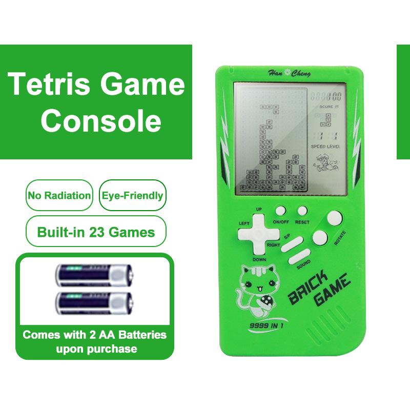 Retro Tetris Handheld Game Console with Large Screen for Kids - Retro 80s/90s Classic Electronic Toy