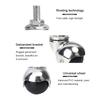 4PCS Universal Ball Caster 1.5 Inch Light M10 Screw Rod Anti Corrosion Furniture Wheel