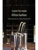 Elegant Crystal Sailboat Pen Holder: High-End Office or Housewarming Gift Decoration