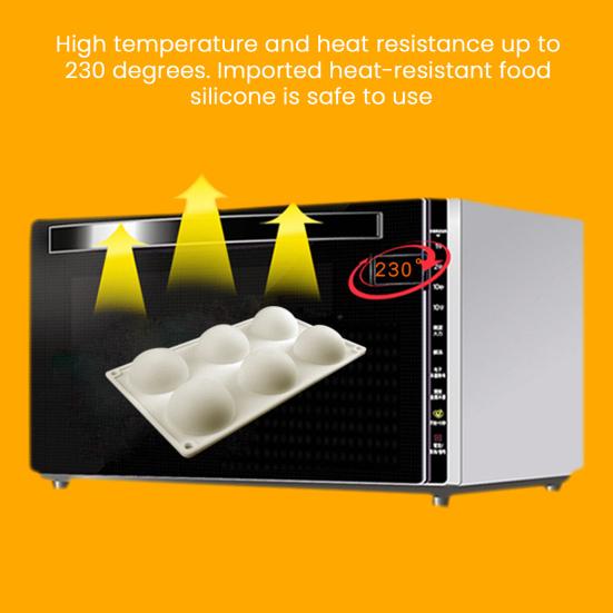 Silicone Dessert Mold 6-Cavity Raspberry Pattern Chocolate Mousse Cake Mold Flexible Baking Mold for Candy Jelly Ice Cube Mold