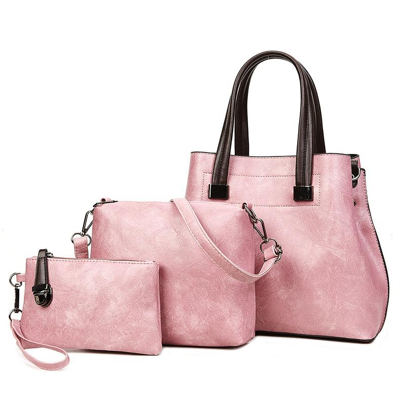 Multi-piece Set New Style Handbag Fashion Versatile Bucket Bag Shoulder Messenger Bag