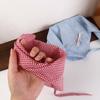 Soft Wrap Hair Scarf Bohemia Bandana Blue Lattice Headband Soft Triangle Hair Band Strap  Outdoor
