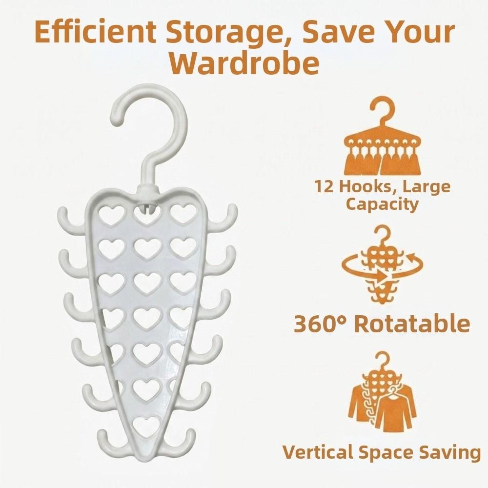 12 Hooks Wall Mounted Rack V Shaped Hanger Organizer New Laundry Hanger  for Wardrobe Dorm Room