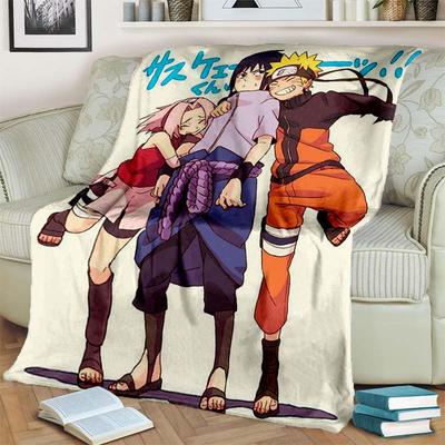 Pătură Naruto Pătură cu temă poster 3D Anime Pătură cu benzi desenate Plavă Blanekt pentru canapea de pat birou Cadouri pentru copii Pătură cu benzi desenate