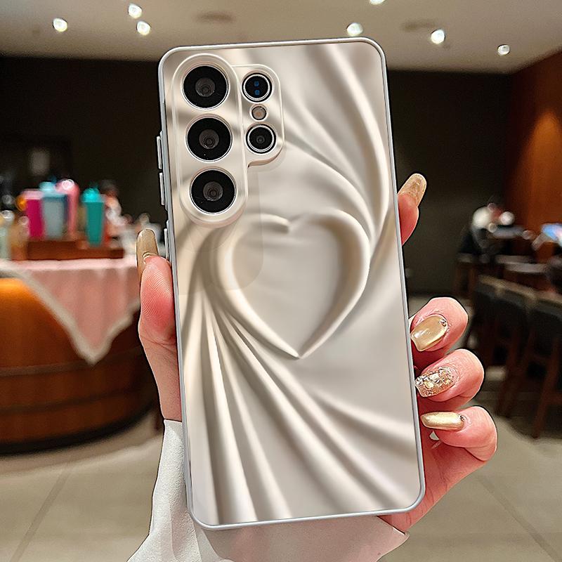 Magnetic For Magsafe Case For Samsung Galaxy S26 Ultra S25 Edge S24 Plus S23 FE S22 A17 A54 A55 A56 A57 5G Lovely Hearts Pattern Cover
