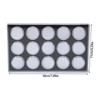 15pcs Gemstone Display Box Small Round Acrylic Containers for Loose Diamonds and Colored Gems with Velvet Foam