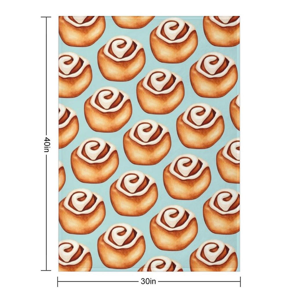Motivo Cinnamon Roll - Coperta Blu per Letto Invernale regalo divertente Trapunta da Letto Coperte