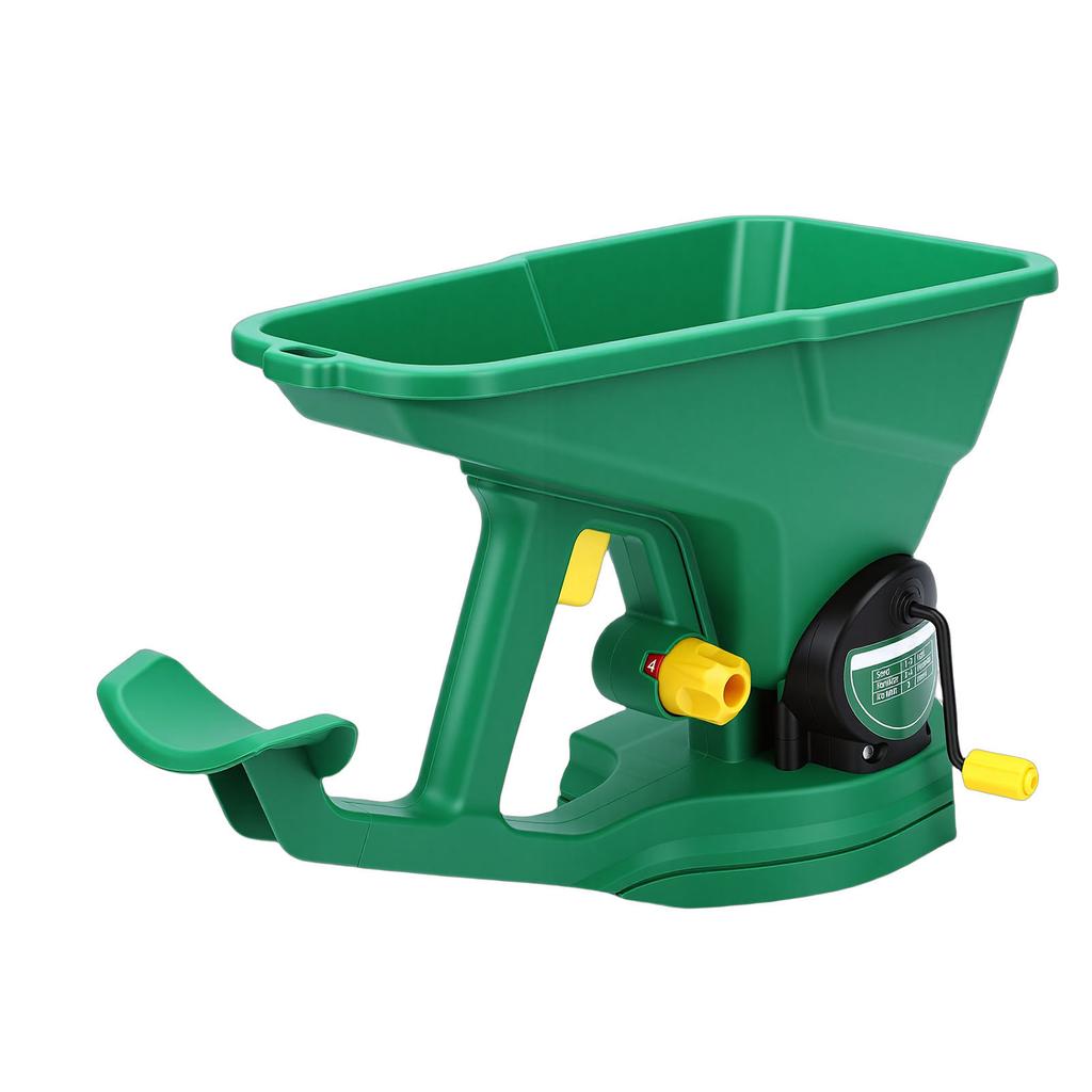 2L Hand Crank Spreader 5 Gears Handheld Hand Powered Fertilizer Spreader for Lawn Garden