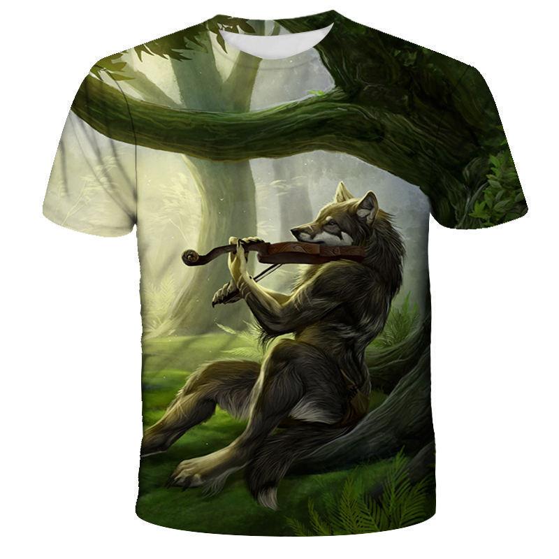 Men's T-shirt Tianma Series 3D Digital Printed Men's Casual Short Sleeved T-shirt