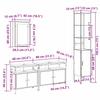 Bathroom Furniture Set 4 Pcs Black Oak Effect Wood Based Material