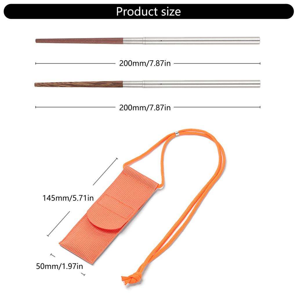 Folded Chopsticks with Storage Pouches Wood Handle Creative Shape Chopsticks for Easy Carrying