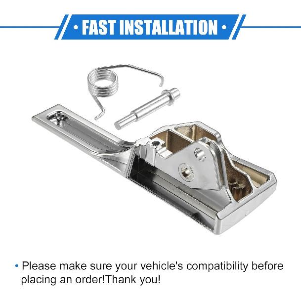 Automotive Left Driver Side Interior Door Handle Compatible for Ford Expedition 2007-2017, Durable Plastic Silver Tone