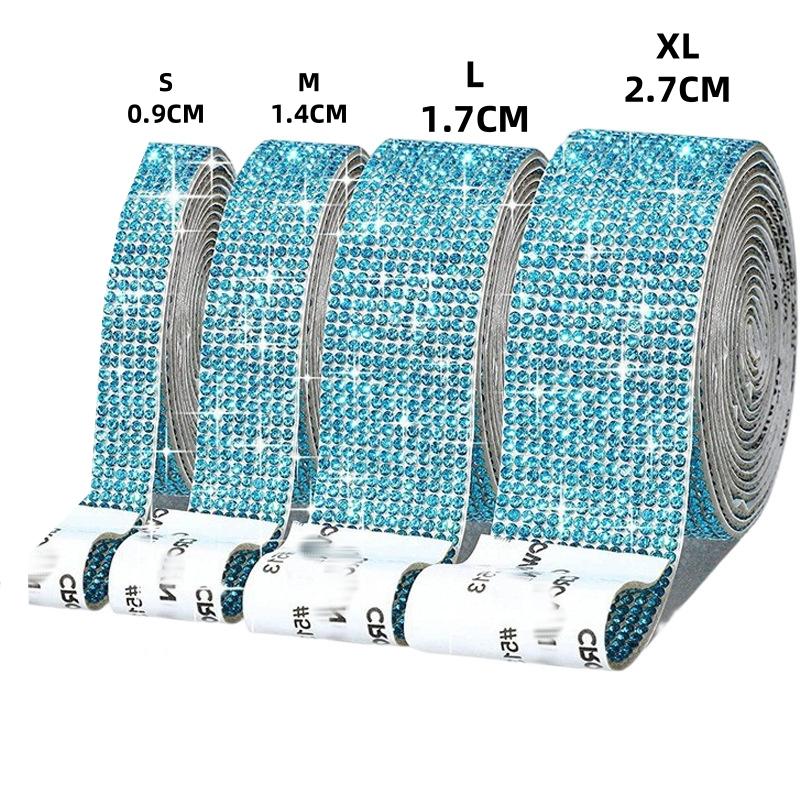 

1 ярд Кристальная алмазная наклейка Стразовая лента Лист Самоклеящаяся лента DIY Ручная работа Искусства Ремесла Украшение для машины телефона S небесно-голубой