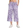 Women's Summer High Waist Printed Casual Sportswear Casual Cropped Pants Loose Pants