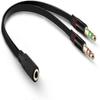 3.5mm Y splitter cable for headphone and mic on computer