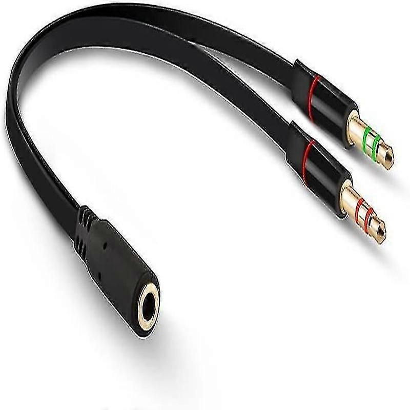 3.5mm Y splitter cable for headphone and mic on computer