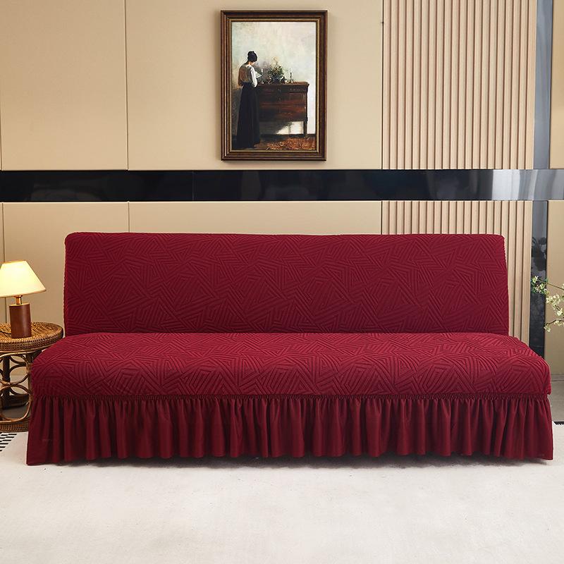 Amazon English Version Armless Sofa Bed Skirt Cationic Winter Thickened Sofa Cover