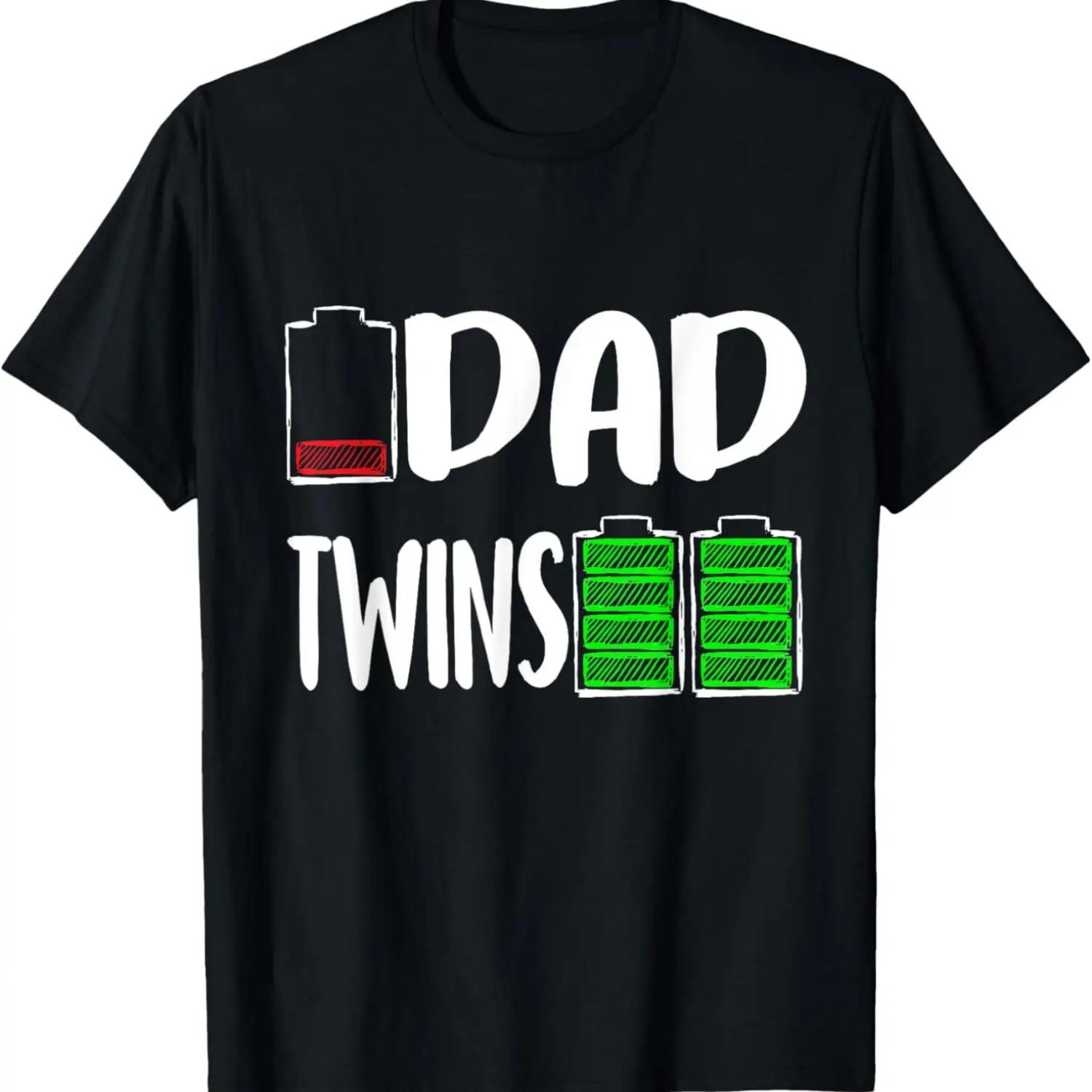 

Tired Dad Low battery Twins Full Charge Shirt XXXXXL чорний