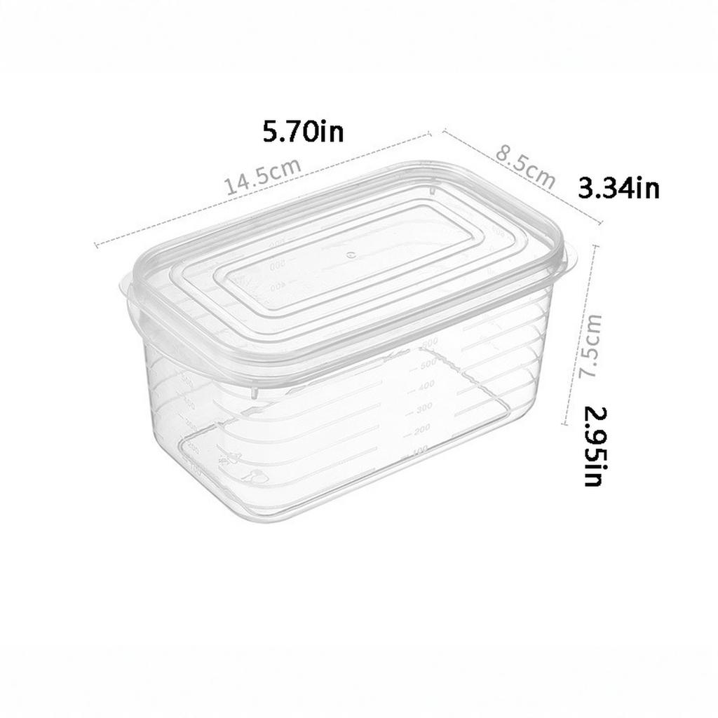 Food Storage Container with Airtight Lid for Refrigerator Freezer Use BPA Free Food Grade Plastic Durable Kitchen Organization Box