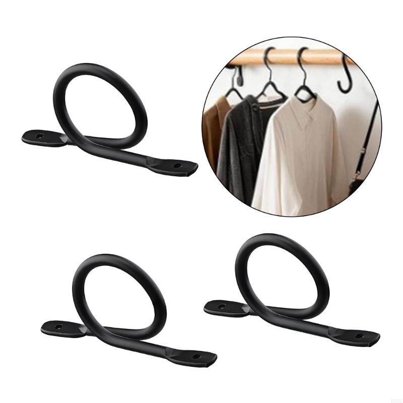 Heavy Duty Curtain Rod Brackets Curtain Rod Hook Curtain Hangers Metal Curtain Rod Holders with Screws for Home Office B03E