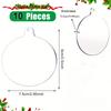 10/30pcs Clear Acrylic Christmas Ornaments Unfinished Round Blanks for DIY Tree Decorations & Holiday Party Crafts,Classic Style