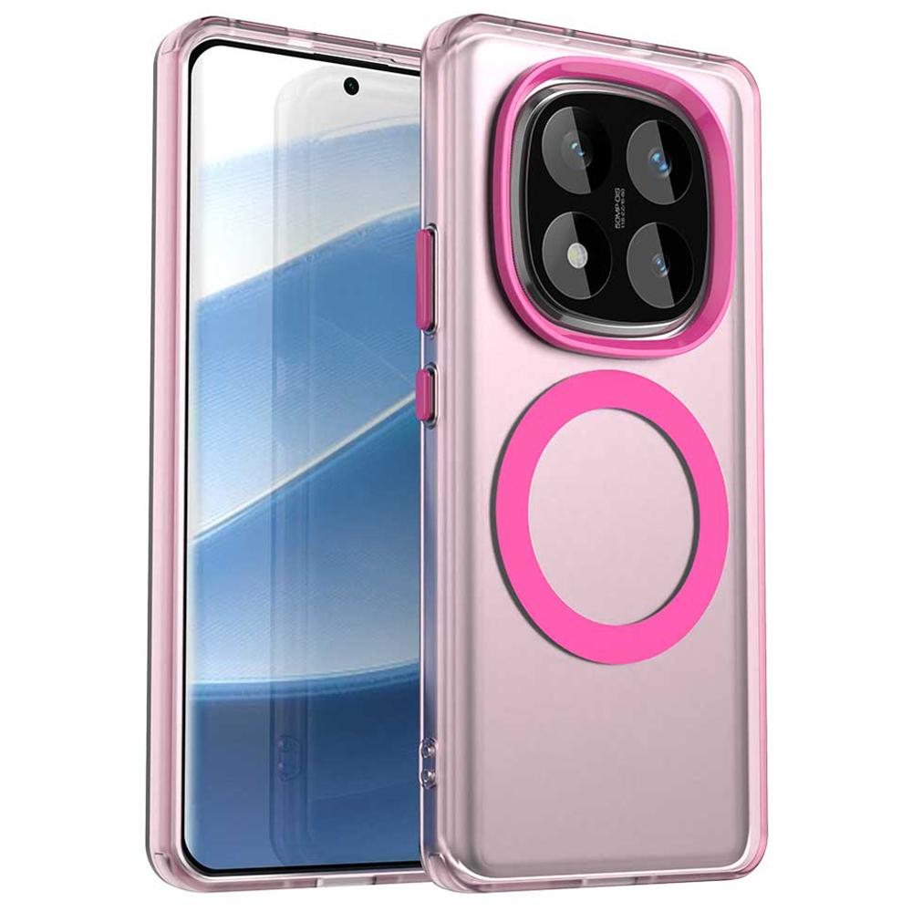 For Xiaomi Redmi Note 14 Pro 5G/Poco X7 5G Magnetic Case PC+TPU+PET Anti-Drop Phone Cover