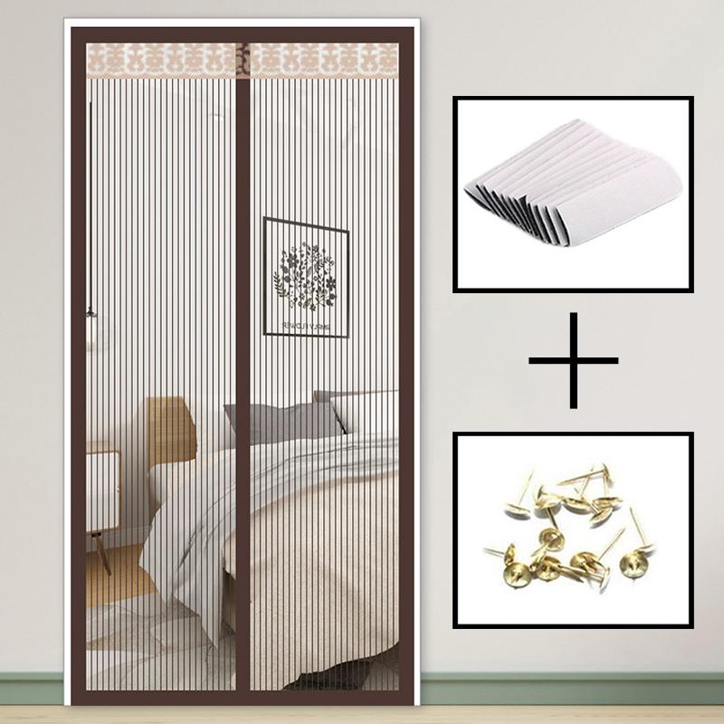 Magnetic Door Screen Anti-Mosquito Net Curtain Mesh Insect Sandfly Netting Automatic Closing Door Screen Magnetic Mosquito Net
