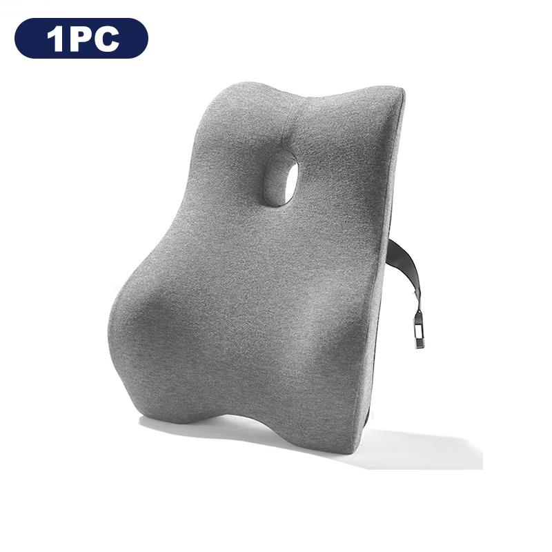 

Офісна подушка для талії ергономічна поперекова підтримка з пам яттю бавовни 4D вигнута подушка для талії автомобіля для відпочинку на талії офісна подушка для талії ергономічна поперекова підтримка 38x44x12cm світло-сірий колір