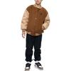 Jordan Trendy Loose Versatile Comfortable Color-Block Cotton Jacket Kids Jackets Brown JD2342020GS-001