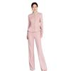 AD Winter Damen High-End Pink Wollmischung Blazer & Hosen Set - Elegantes Professionelles Outfit