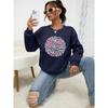 Leopard Print Happy Face Love Printed Sweatshirt Women's Hoodie Autumn Shirt Street All-match Women's Pullover