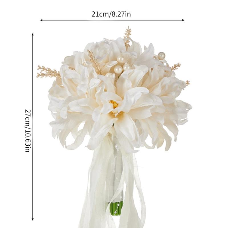 Wedding Bouquets Artificial Flower for Ceremony, Anniversary, Valentines, Photography Props, Wedding Flower Arrangement
