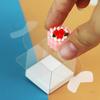 2Pcs Dollhouse Mini Clear Cake Box Dollhouse Simulation Dessert Packaging Box Dolls House Accessories Pretend Play Toys