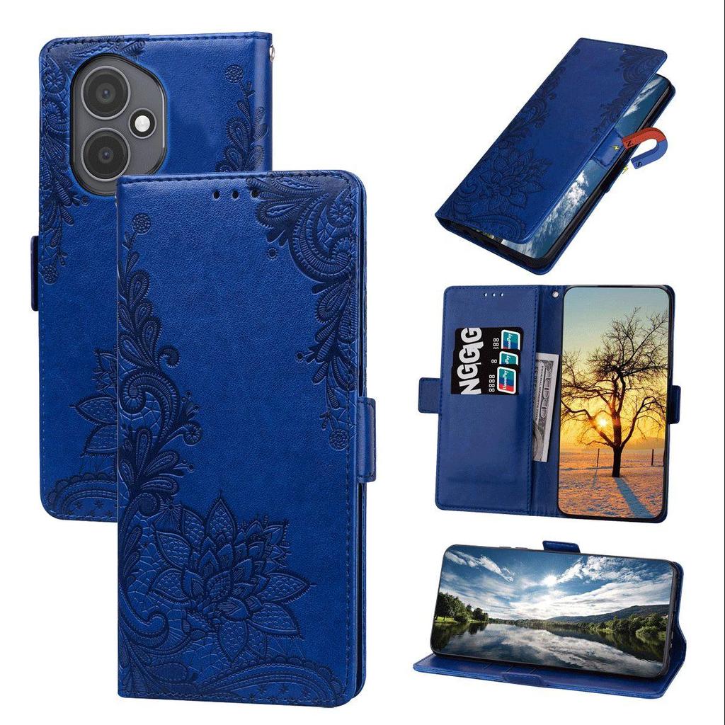 Lace Floral Print PU Leather Flip Wallet Phone Case for HONOR 400 Cover