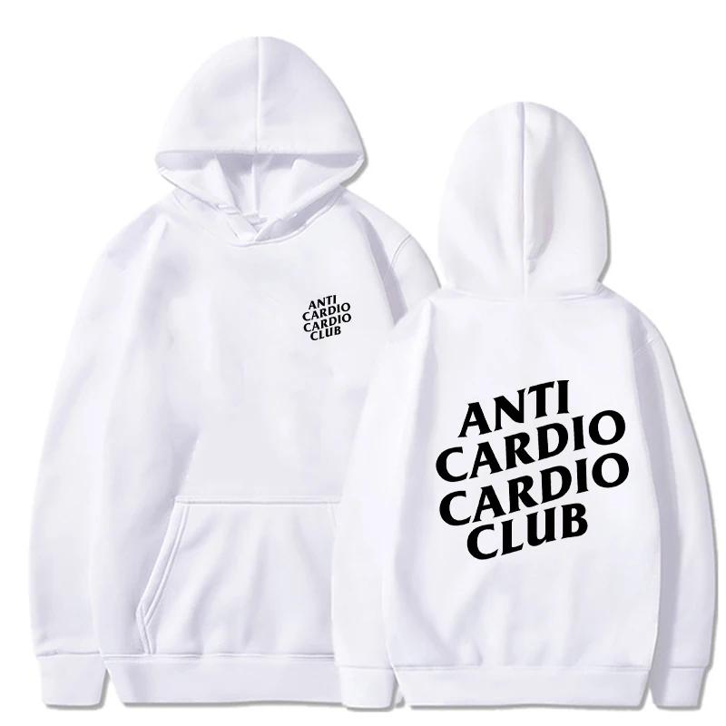 2025 Autumn/winter Hoodie Anti Cardio Club Letter Printed Sportswear Men's and Women's Hooded Fashion Versatile Hooded Warm Top