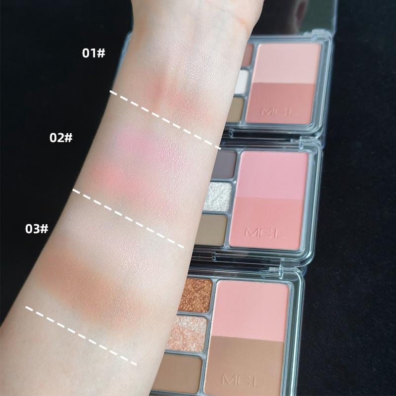 MGL Erste Liebe 12-Farben Herbst/Winter Tägliche Make-up-Palette: Kontur, Rouge, Lidschatten-Trio.
