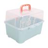 Babyflaschen-Abtropfgestelle Tragbare Aufbewahrungsbox für Stillflaschen Geschirrorganizer mit Deckel für