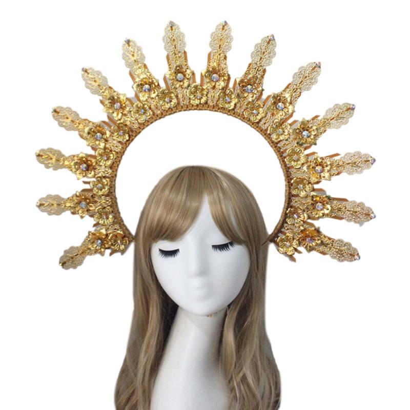 Baroque Luxury Hair Hoop Headwear Gothic Crown Material Package Goddess Pearl Headband Hair Accs for Women Photo