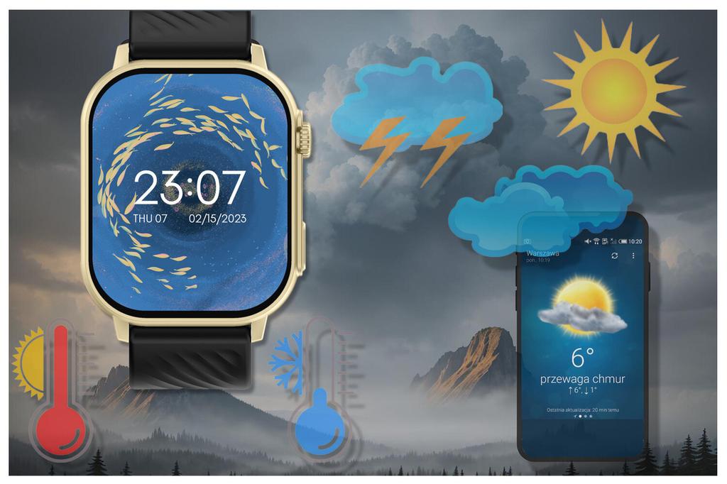 Smartwatch Unisex Gravity Gt15-6 - Rozmowy Bluetooth, Dodatkowy Pasek (Sg029F)