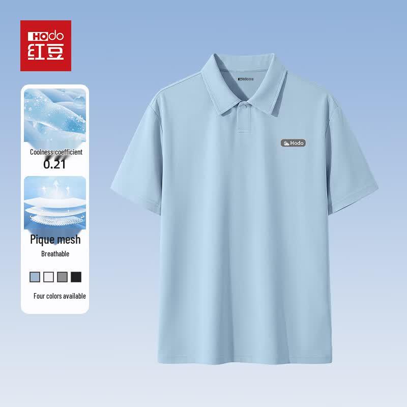 Hodo Men s Ice Silk Business Casual Polo Shirt L