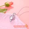 Twisted Infinity Heart Engraved Slogan Heart Cut Zircon Sister Gift Clavicle Necklace