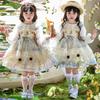 Herbst Lolita Prinzessinnenkleid für Mädchen - Hochwertiger exotischer Stil Geburtstagsparty Rock