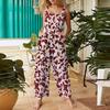 Women's Casual Jumpsuit Sleeveless Fashion Floral Print Jumpsuit