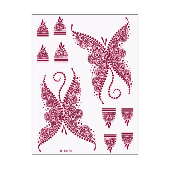 Yousheng Temporary Tattoo Sticker, Flower Lace Lotus Pattern Fake Tattoos for Women Men, Waterproof DIY Face Arm Leg Body Art Decoration