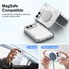 For Magsafe For iPhone Duo Case Transparent Magnetic Wireless Charging Hinge With Tempered Film Shockproof Back Case Accessories